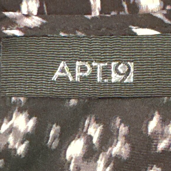 APT. 9 Abstract Black and White Print Polyester Tank Top Blouse Size S - Picture 7 of 11